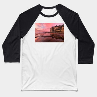 Pink reflections and sky at the skillion at terrigal on nsw central coast Baseball T-Shirt